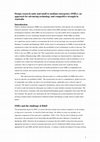 Research paper thumbnail of Design Research Units and Small to Medium Enterprises (SMEs): An Approach for Advancing Technology and Competitive Strength in Australia