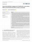 Research paper thumbnail of Improving landholder engagement in biodiversity conservation: What can be learned from literary theory and design