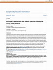 Research paper thumbnail of Portrayal of Adolescents with Autism Spectrum Disorders in Young Adult Literature