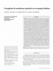 Research paper thumbnail of Transplante de membrana amni�tica na ceratopatia bolhosa