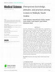 Research paper thumbnail of Osteoporosis knowledge, attitudes, and practices among women in Makkah, Saudi Arabia