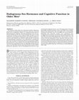 Research paper thumbnail of Endogenous Sex Hormones and Cognitive Function in Older Men 1