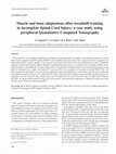 Research paper thumbnail of Muscle and bone adaptations after treadmill training in incomplete Spinal Cord Injury: a case study using peripheral Quantitative Computed Tomography