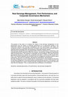 Research paper thumbnail of Real Earnings Management, Firm Performance, and Corporate Governance Mechanism