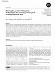 Research paper thumbnail of Sharing the archive: Using web technologies for accessing, storing and re-using historical data