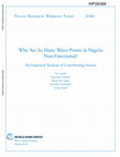 Research paper thumbnail of Why Are So Many Water Points in Nigeria Non-Functional? An Empirical Analysis of Contributing Factors