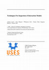 Research paper thumbnail of Techniques For Inspection of Interaction Models