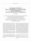 Research paper thumbnail of Gramsci e Freud. Tra i "Quaderni" e le "Lettere": i due versanti di una ricezione indiretta