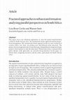 Research paper thumbnail of Fractured approaches to urban transformation: Analysing parallel perspectives in South Africa