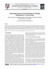 Research paper thumbnail of Integrating Science Experimentation in Teaching Mathematics: A Lesson Study