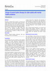 Research paper thumbnail of Scope of social rhythm therapy for older adults with mental health problems