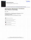 Research paper thumbnail of Monsterization, Mechanization, Contradiction: Marx’s Rhetoric of Technology