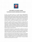 Research paper thumbnail of CARTA ABIERTA A LAS CHILENAS Y CHILENOS "LAS RAZONES DE NUESTRO COMPROMISO CON EL APRUEBO"