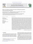 Research paper thumbnail of Effects of irrigation strategies and soils on field grown potatoes: Yield and water productivity