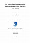 Research paper thumbnail of Risk factors for diarrhoea and respiratory illness and the impact of water and hygiene interventions