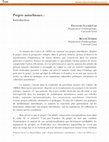 Research paper thumbnail of Projets autochtones: introduction