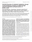 Research paper thumbnail of Inherited disorders of cobalamin metabolism disrupt nucleocytoplasmic transport of mRNA through impaired methylation/phosphorylation of ELAVL1/HuR