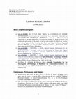 Research paper thumbnail of Publications and projects lists