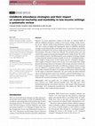 Research paper thumbnail of Childbirth attendance strategies and their impact on maternal mortality and morbidity in low-income settings: a systematic review