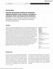 Research paper thumbnail of Improving environmental conditions for involuntarily displaced populations: water, sanitation, and hygiene in orphanages, prisons, and refugee and IDP settlements