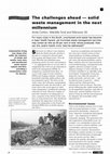 Research paper thumbnail of The challenges ahead - solid waste management in the next millennium