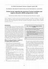 Research paper thumbnail of Critical issues regarding the planning of school sanitation and hygiene education (SSHE) programmes in India