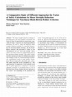 Research paper thumbnail of A Comparative Study of Different Approaches for Factor of Safety Calculations by Shear Strength Reduction Technique for Non-linear Hoek–Brown Failure Criterion