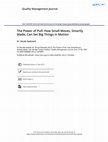 Research paper thumbnail of The Power of Pull – How Small Moves, Smartly Made, Can Set Big Things in Motion