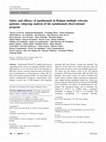 Research paper thumbnail of Safety and efficacy of natalizumab in Belgian multiple sclerosis patients: subgroup analysis of the natalizumab observational program