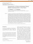 Research paper thumbnail of Assessment of Musculoskeletal Stress Marker Development in the Hand