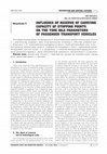 Research paper thumbnail of Influence of reserve of carrying capacity of stopping points on the time idle parameters of passenger transport vehicles