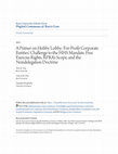 Research paper thumbnail of A Primer on Hobby Lobby: For-Profit Corporate Entitiess Challenge to the HHS Mandate, Free Exercise Rights, RFRAAs Scope, and the Nondelegation Doctrine