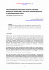 Research paper thumbnail of Two conceptions of the nature of money: clarifying differences between MMT and money theories sponsored by social positioning theory