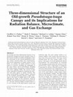 Research paper thumbnail of Three-dimensional Structure of an Old-growth Pseudotsuga-Tsuga Canopy and Its Implications for Radiation Balance, Microclimate, and Gas Exchange