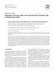 Research paper thumbnail of Evaluation of Serum Leptin Levels and Growth in Patients withβ-Thalassaemia Major