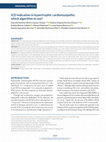 Research paper thumbnail of ICD indication in hypertrophic cardiomyopathy: which algorithm to use?