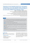 Research paper thumbnail of Disparties in fruit and vegetable intake by Socio-demographic characteristics in peri-urban Nepalese adults: findings from the Heart-health Associated Research and Dissemination in the Community (HARDIC) Study, Bhaktapur, Nepal