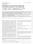 Research paper thumbnail of Concise Report Relationship between rheumatoid arthritis and Mycoplasma pneumoniae: a case–control study