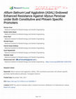 Research paper thumbnail of Allium Sativum Leaf Agglutinin (ASAL) Endowed Enhanced Resistance Against Myzus Persicae under Both Constitutive and Phloem Specific Promoters