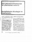 Research paper thumbnail of Das Planetare Proletariat im Planetaren Inferno