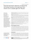 Research paper thumbnail of Improved spirometric detection of small airway narrowing: concavity in the expiratory flow-volume curve in people aged over 40 years