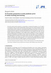 Research paper thumbnail of K-12 teacher perspectives on the pandemic pivot to online teaching and learning