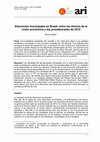 Research paper thumbnail of Elecciones municipales en Brasil: entre los efectos de la crisis económica y las presidenciales de 2010