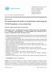 Research paper thumbnail of The mental health of the health care professionals in India during the COVID-19 pandemic: a cross-sectional study