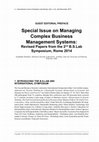 Research paper thumbnail of Guest editorial PrefaceSpecial issue on Managing Complex Business Management Systems:Revised Papers from the 2nd B.S.Lab Symposium, Rome 2014