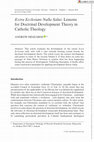 Research paper thumbnail of Extra Ecclesiam Nulla Salus: Lessons for Doctrinal Development Theory in Catholic Theology IJST 24/1 (2022)