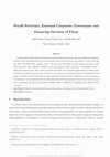 Research paper thumbnail of Payoff Structure, External Corporate Governance and Financing Decision of Firms