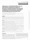 Research paper thumbnail of Tubaramure, a Food-Assisted Maternal and Child Health and Nutrition Program in Burundi, Increased Household Food Security and Energy and Micronutrient Consumption, and Maternal and Child Dietary Diversity: A Cluster-Randomized Controlled Trial