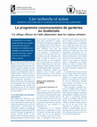 Research paper thumbnail of Le Programme Communautaire De Garderie Au Guatemala: Un Ciblage Efficace De L'Aide Alimentaire Dans Les Regions Urbaines