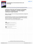 Research paper thumbnail of A review of the fate and transport of nitrogen, phosphorus, pathogens, and trace organic chemicals in septic systems